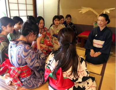 Tea ceremony demonstration with seasonal confectionary
